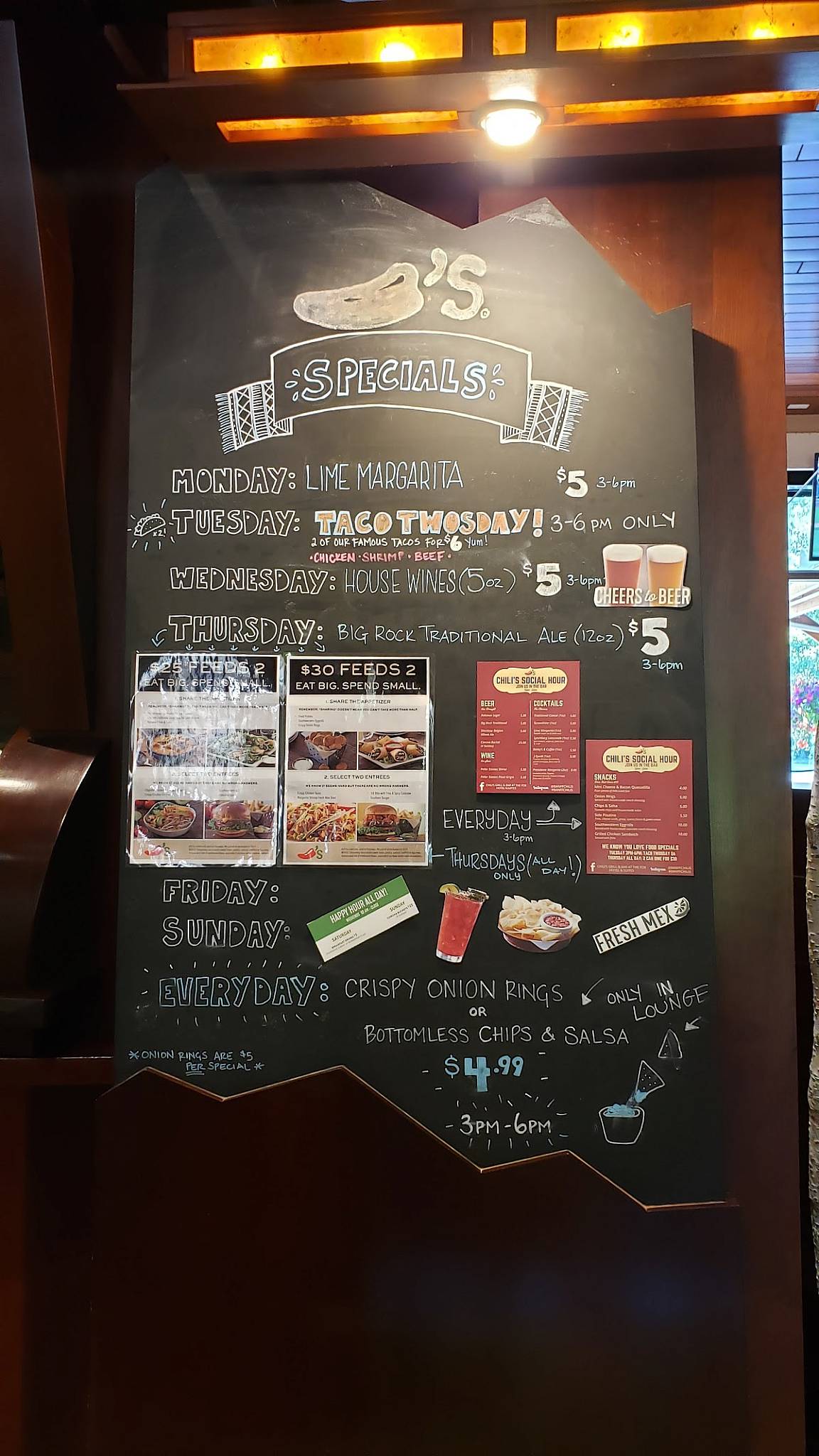 Menu at Chili's Grill & Bar, Banff