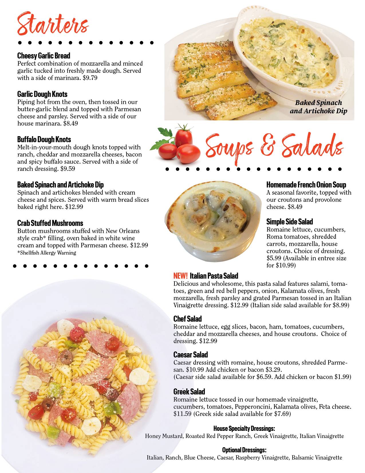 Menu at Boomerang Pizza Kitchen pizzeria, Milton