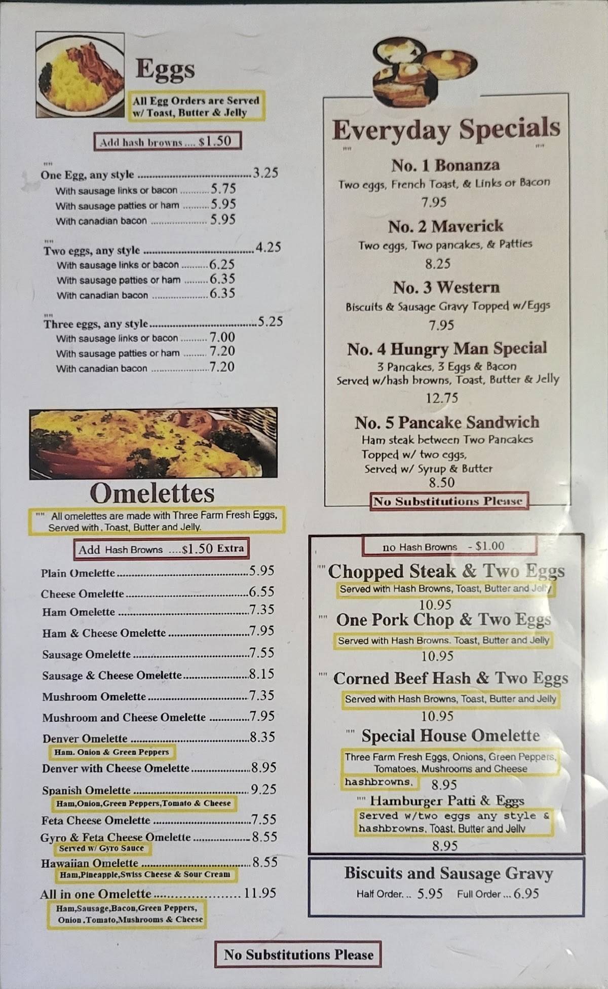 Menu at Brother's Family Restaurant, Kewaskum