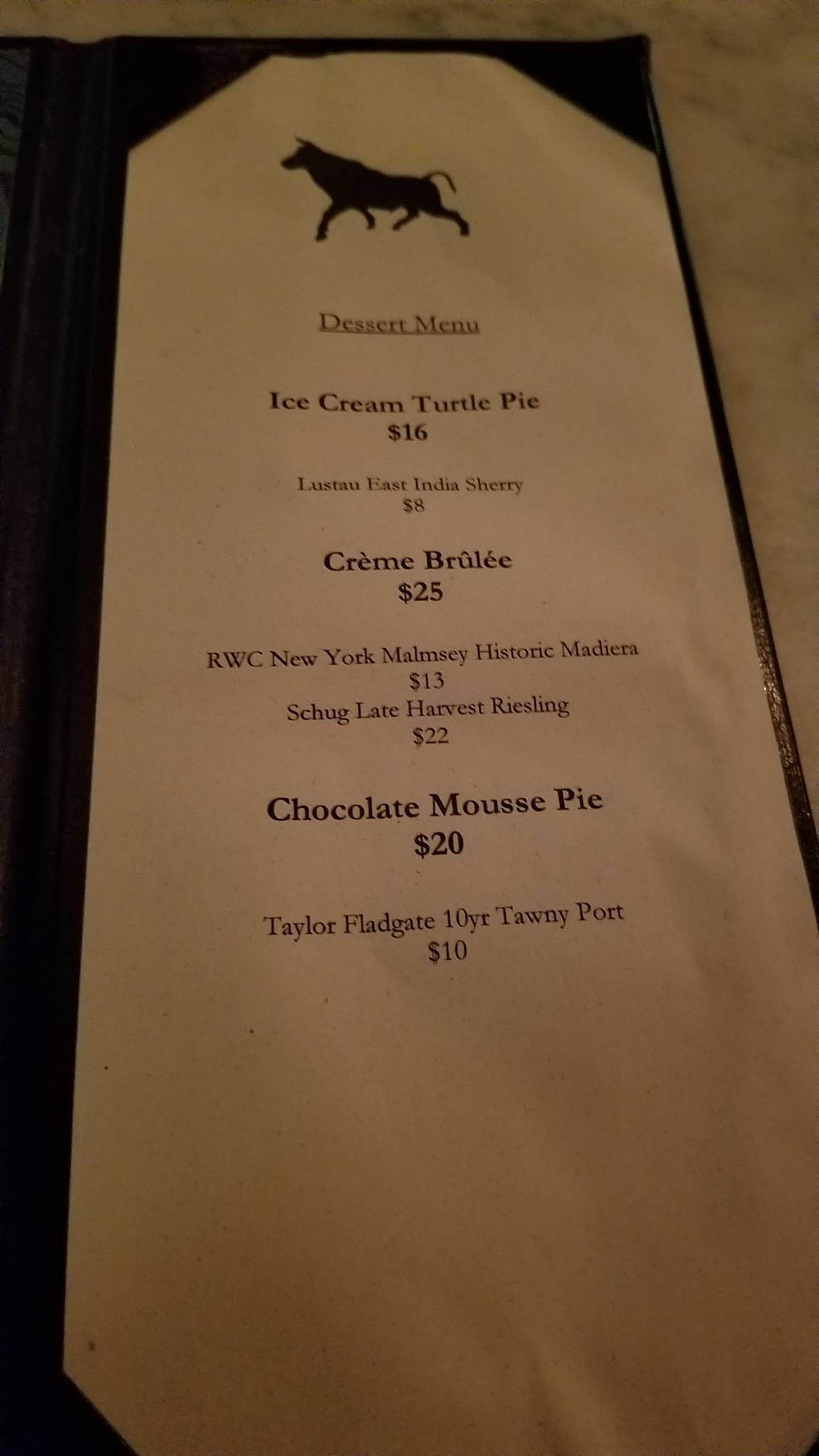 Menu at Bull In The Alley pub & bar, Tulsa