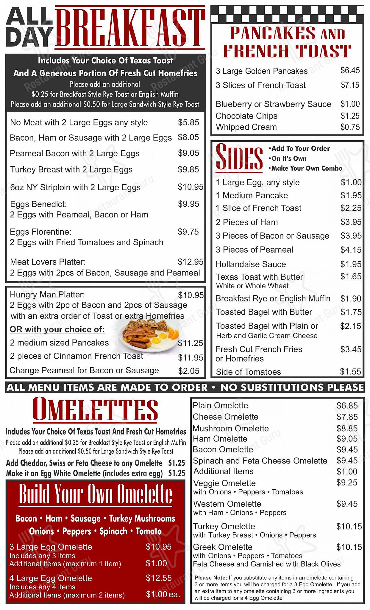 Menu at Donut Diner cafe, Hamilton