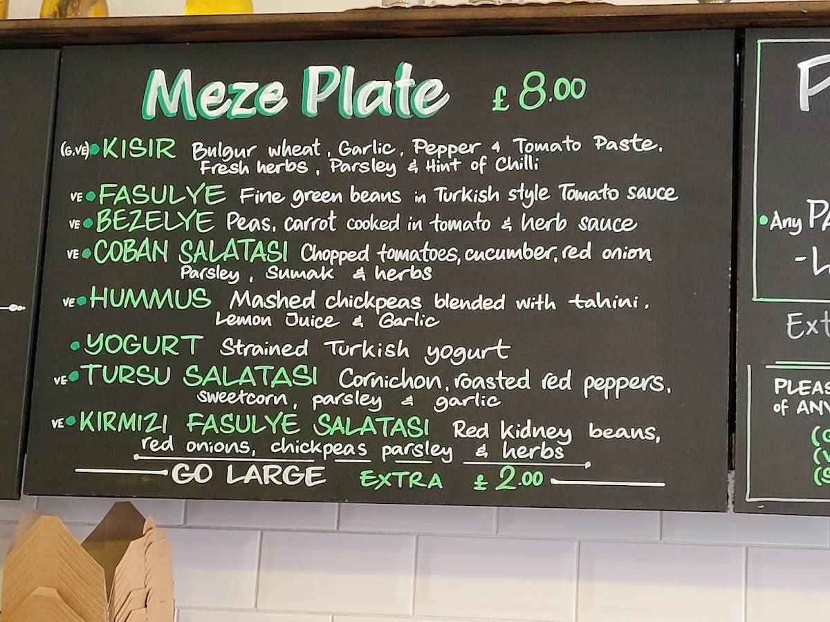 Menu at Pitted Olive Cafe Restaurant, London
