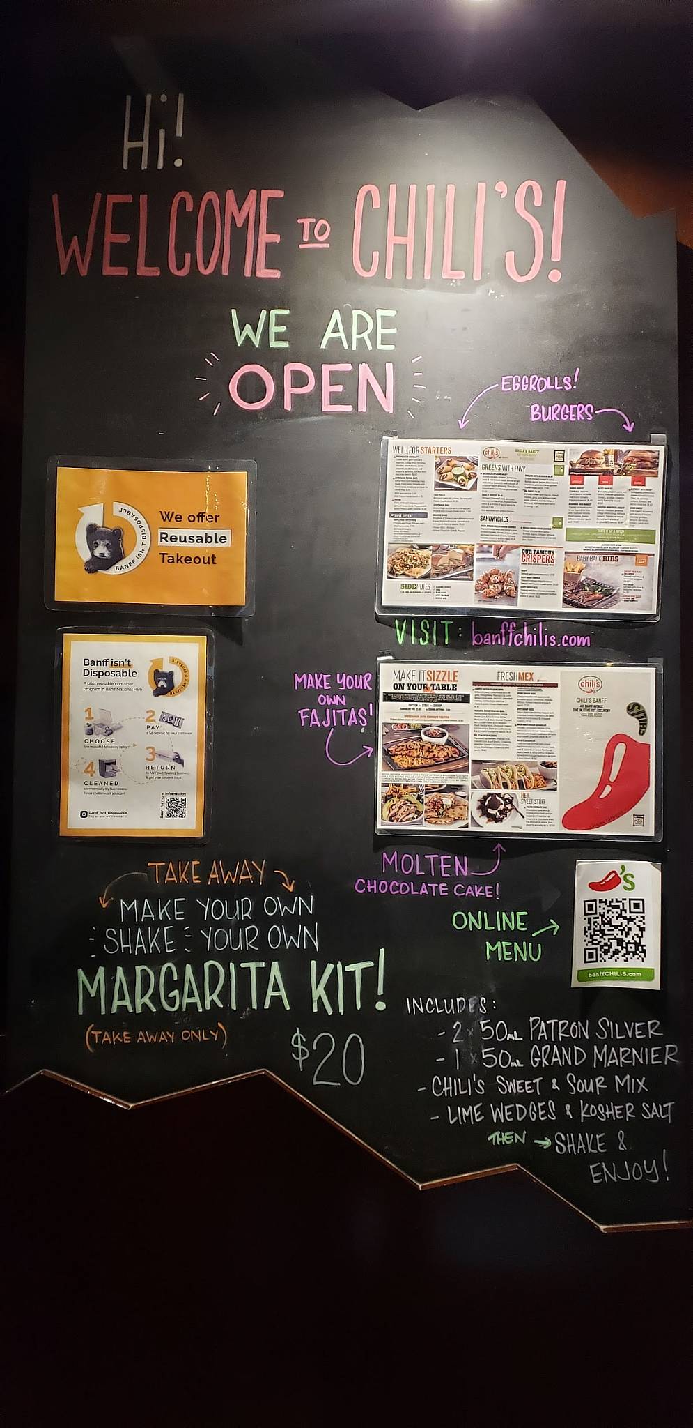 Menu at Chili's Grill & Bar, Banff