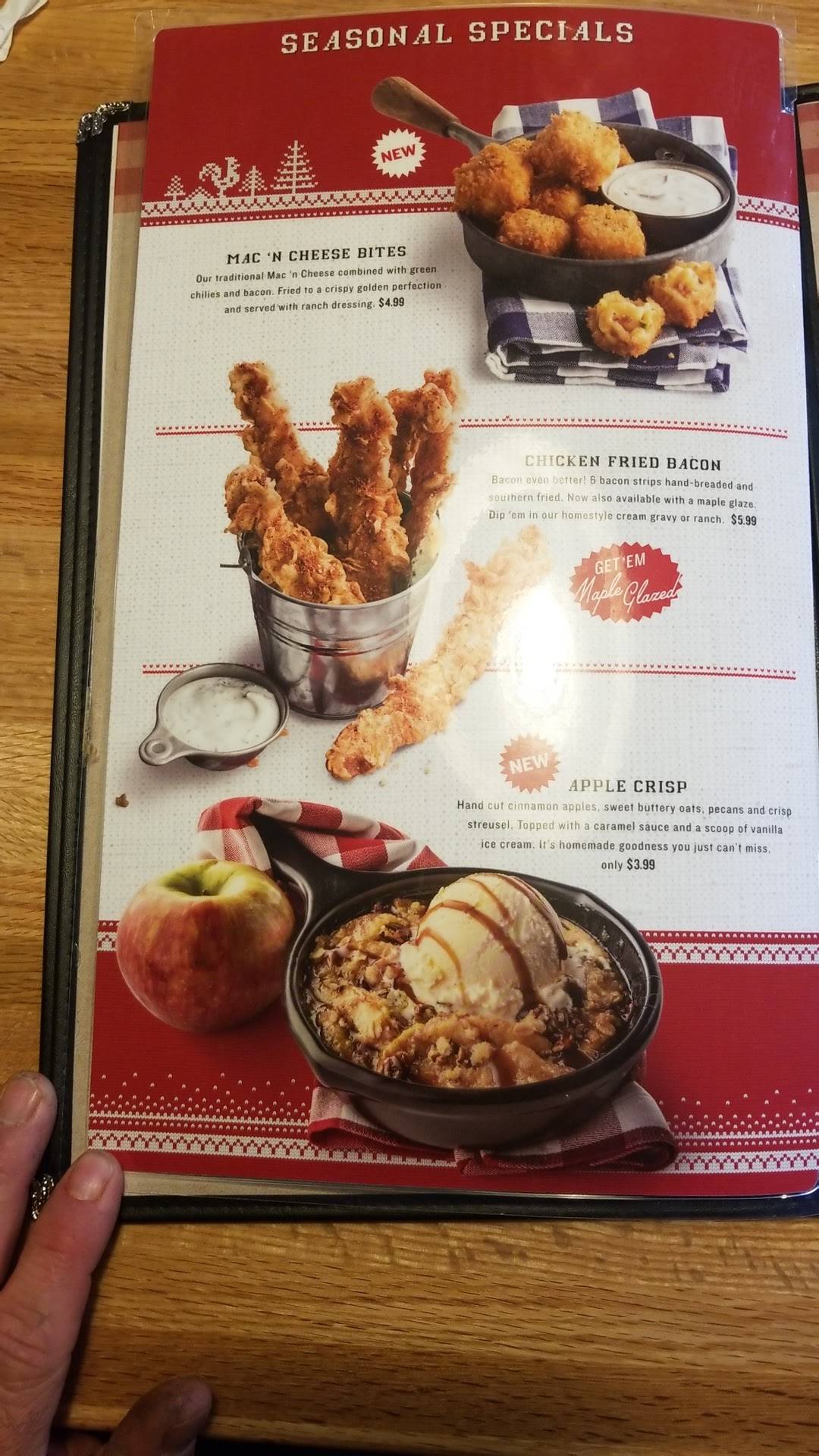 Menu at Cotton Patch Cafe, Lubbock