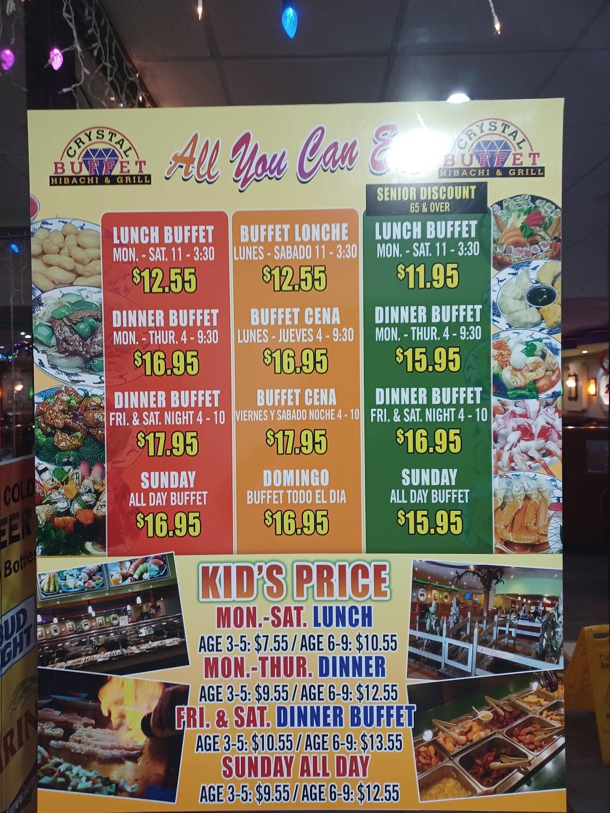 Menu at Crystal Buffet Hibachi & Grill desserts, Melbourne