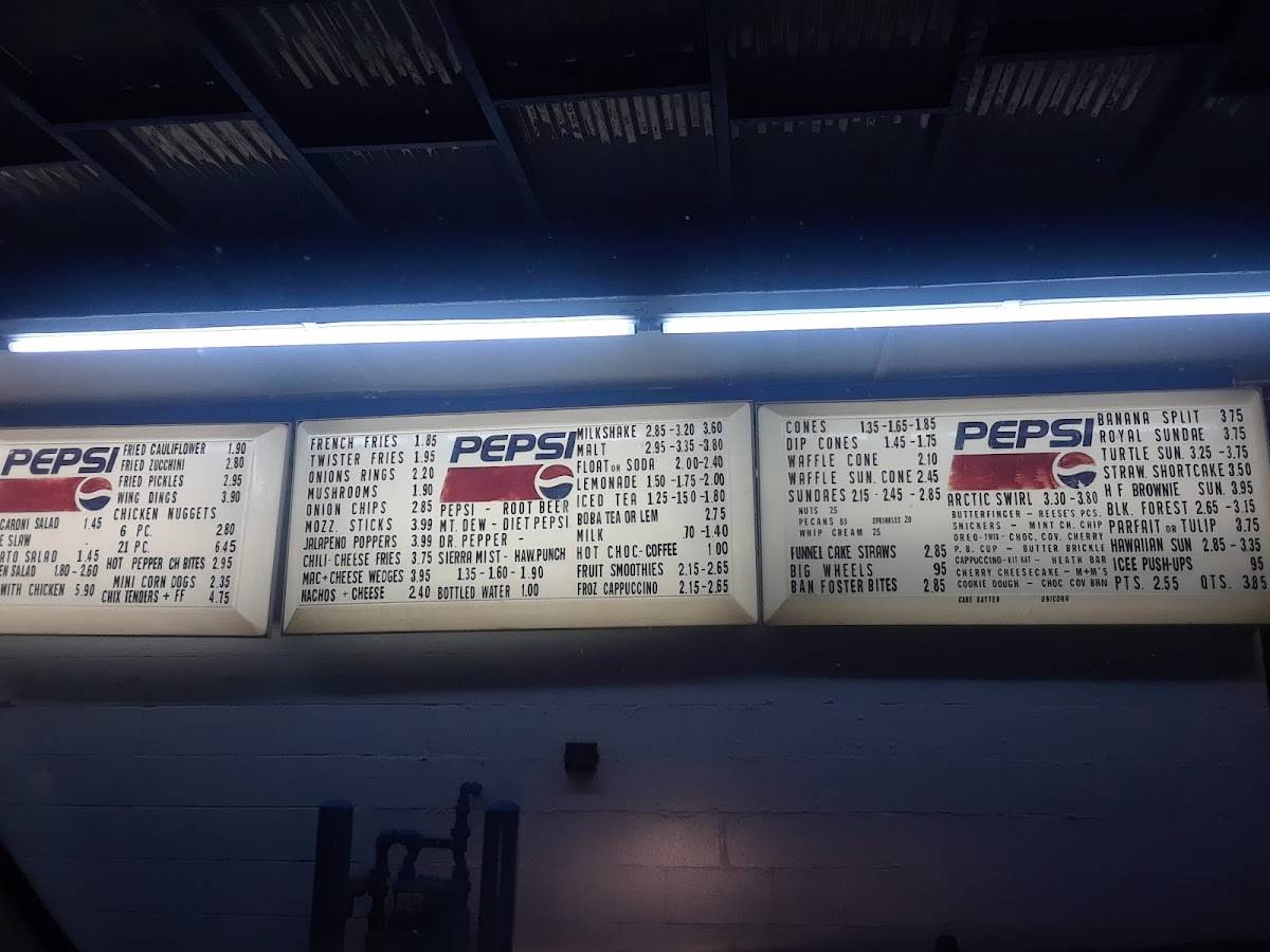 Menu at Dairy Land restaurant, Mansfield, 800 Springmill St