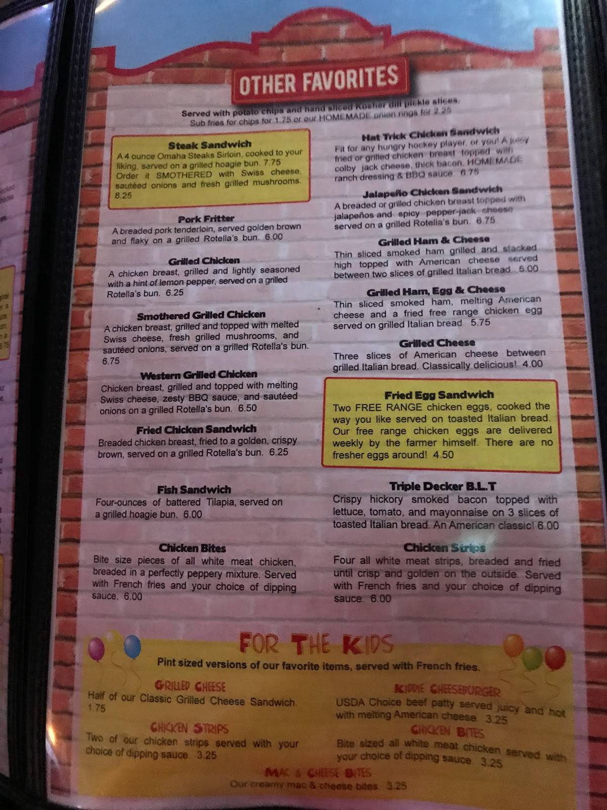Menu at Dinkers Bar and Grill, Omaha