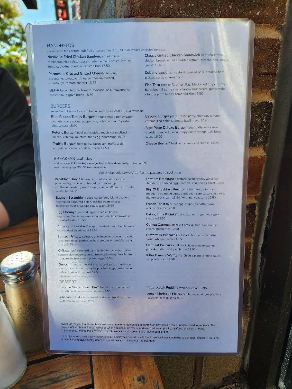 Menu at Edina Grill pub & bar, Edina
