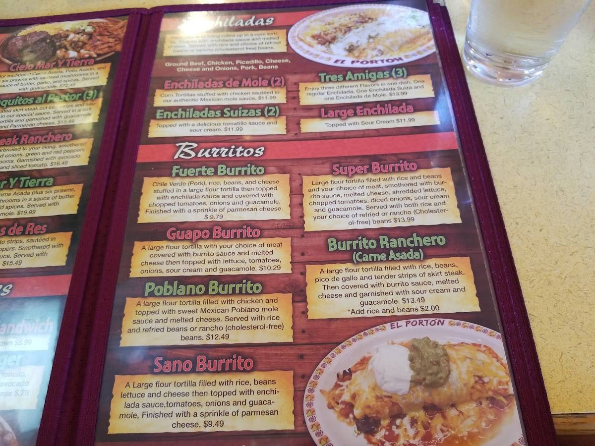 El porton de pepe menu