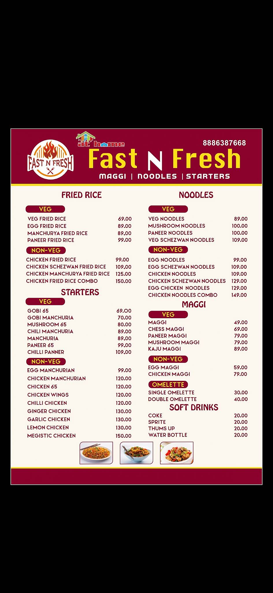Menu at Fast n fresh dlf street food gachibowli, Hyderabad