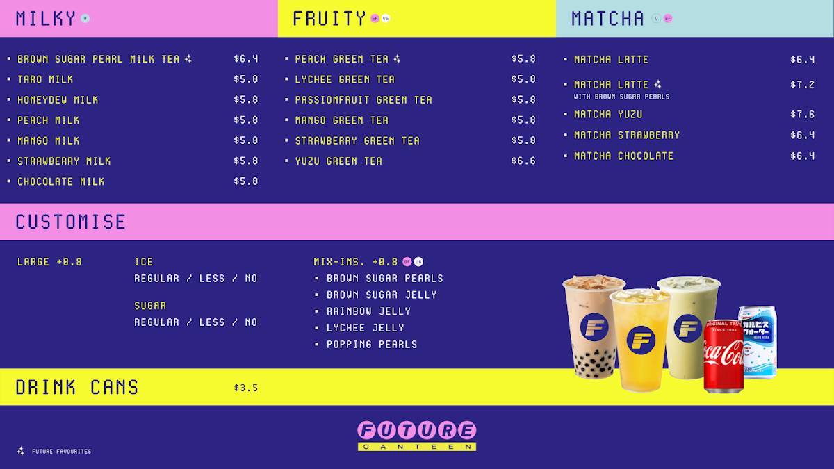 Menu at Future Canteen Balaclava restaurant, Balaclava