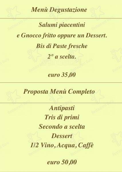 Menu Da Antica Osteria Il Giardinetto Ristorante Milano Via Tortona