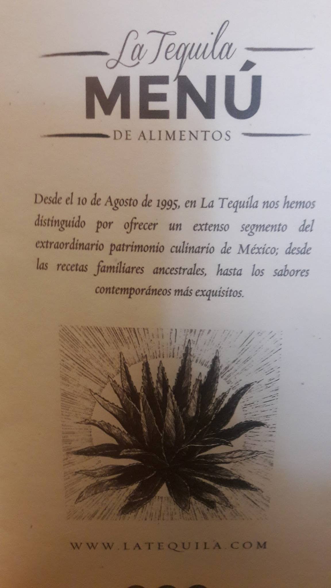 Carta del restaurante La Tequila Cocina del México, Leon