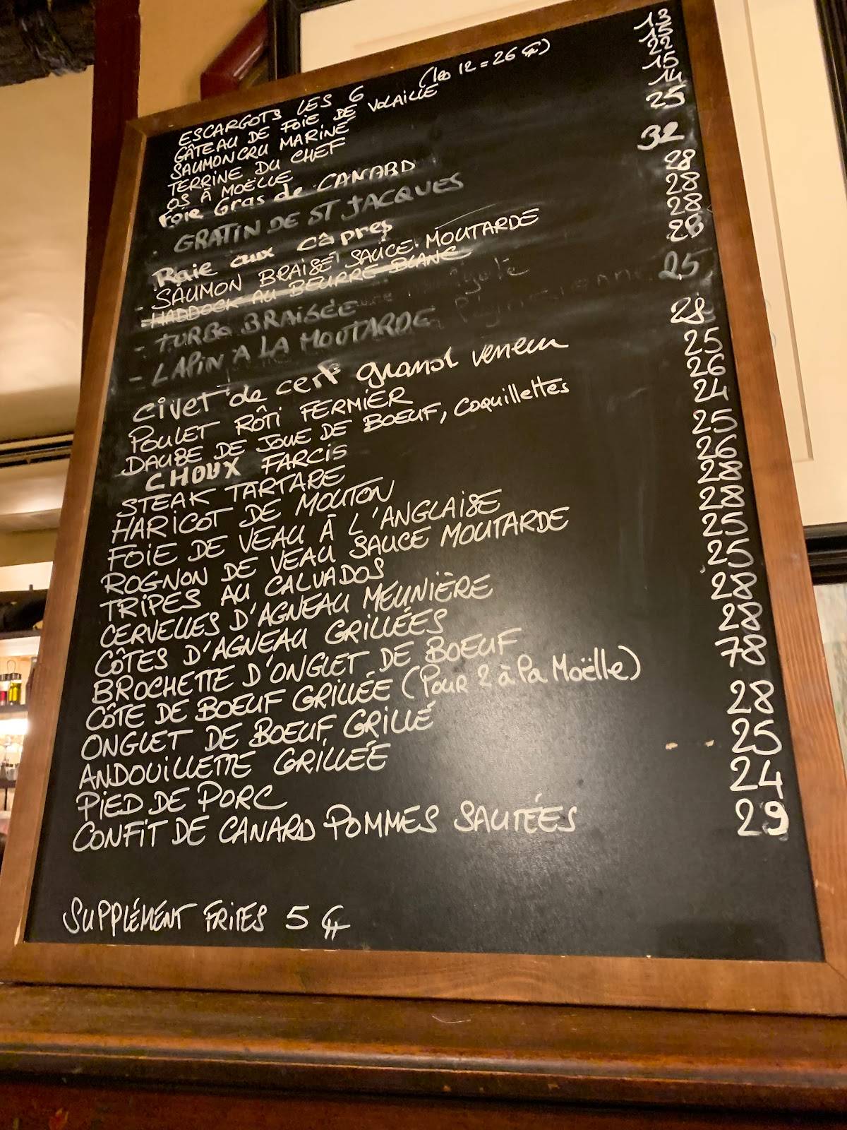 Menu At La Tour Montlhéry - Chez Denise Restaurant, Paris, 5 Rue Des ...