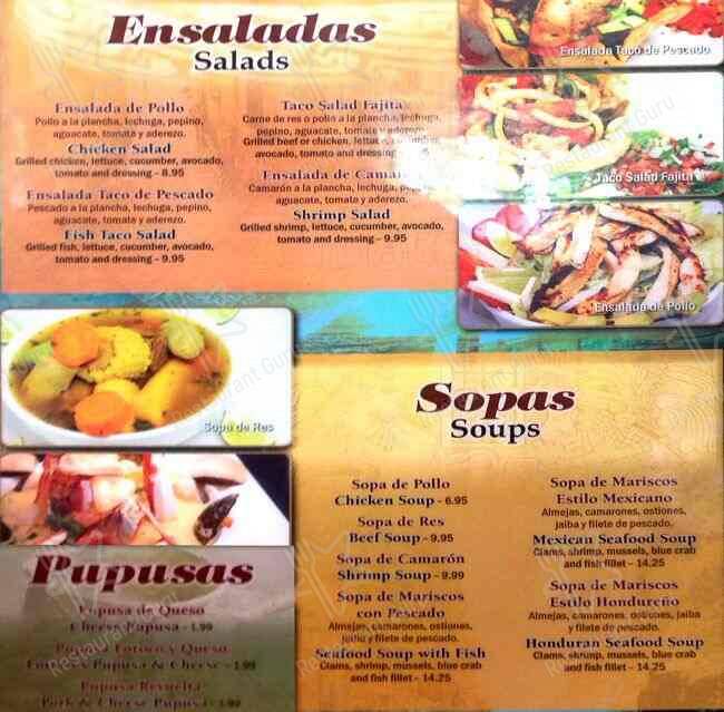 Lempira Restaurant - Eastway Dr. menu