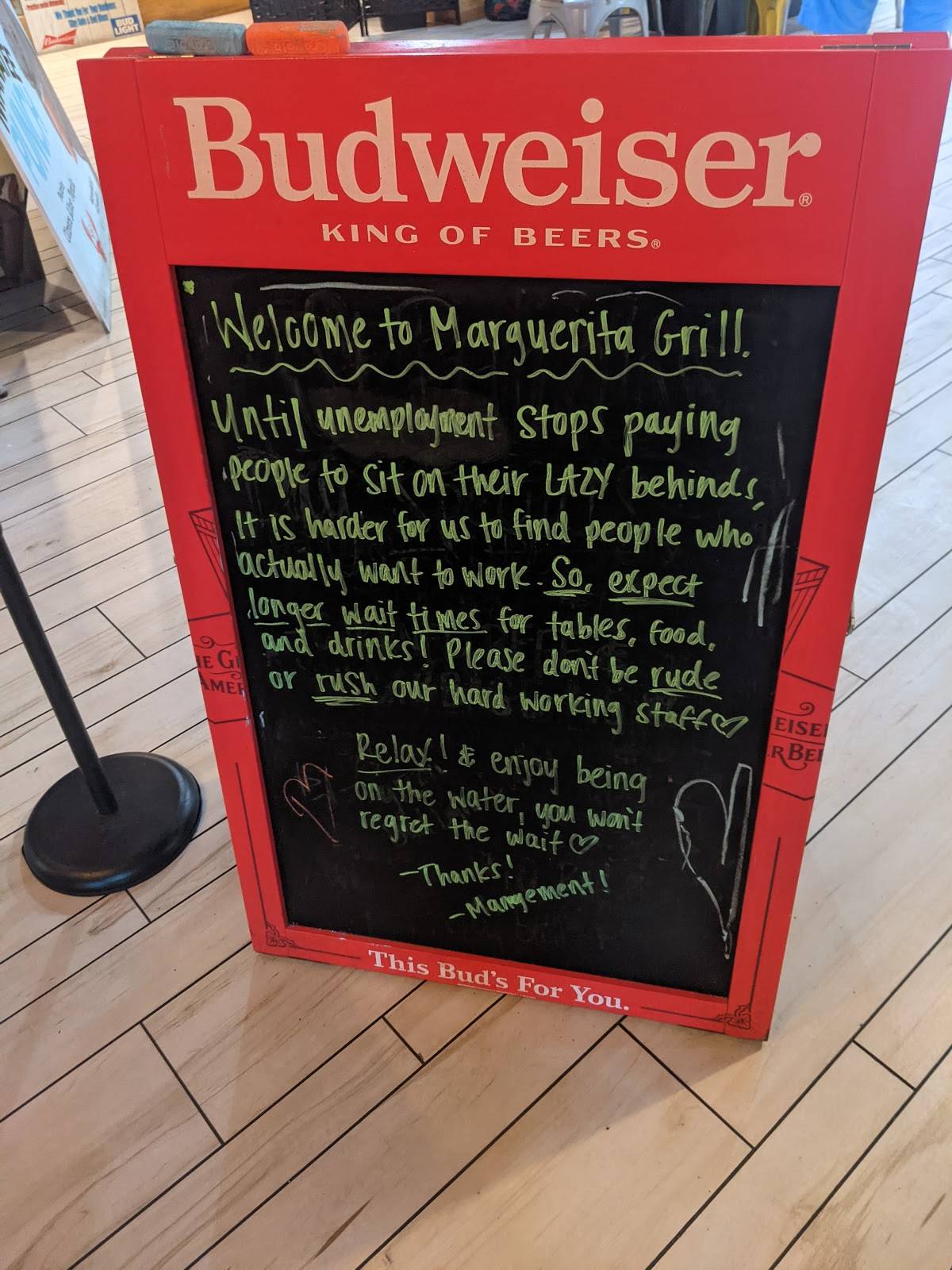 Menu at Marguerita Grill pub & bar, Homosassa, W Halls River Rd