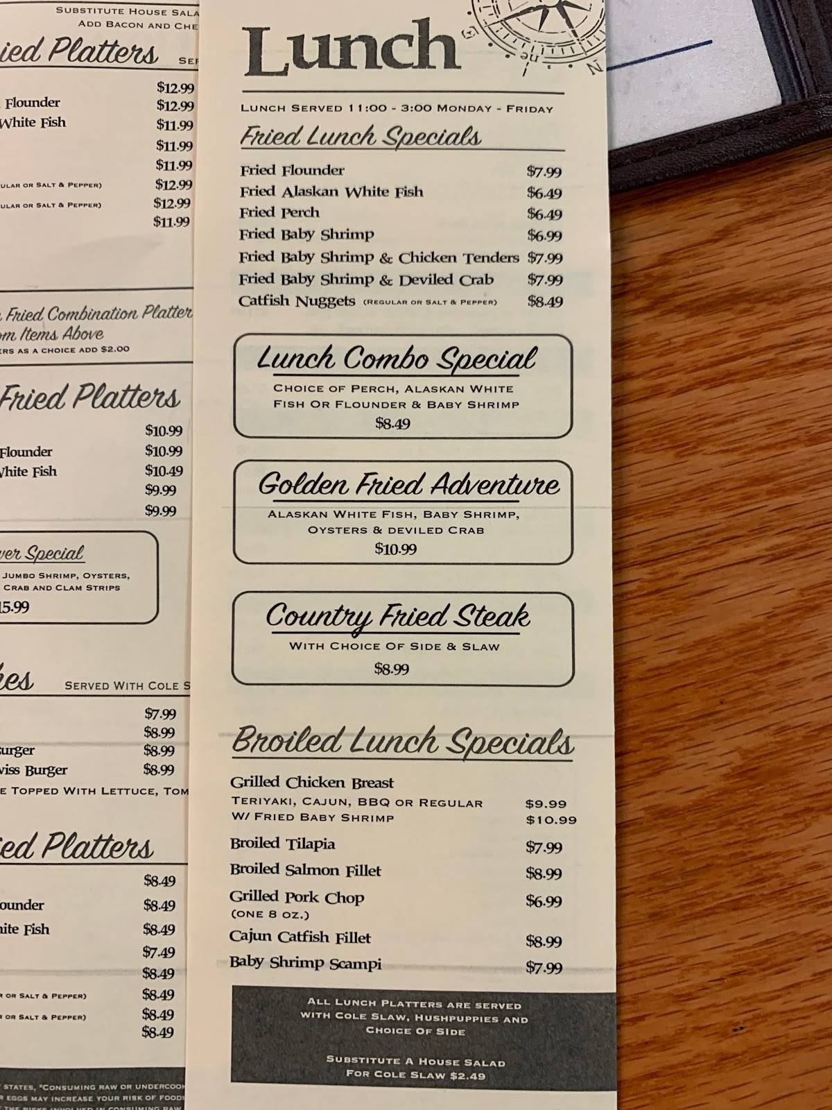 Menu at mayflower seafood lenoir restaurant lenoir