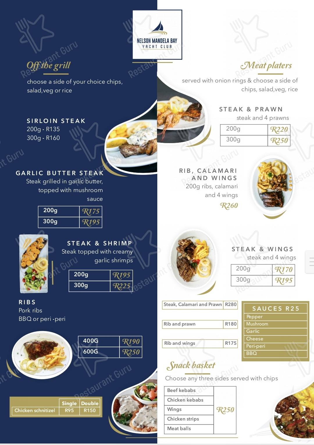 california yacht club menu