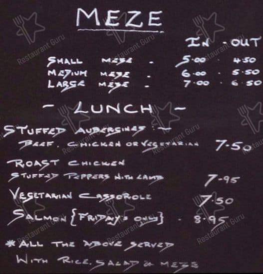 Menu at Pitted Olive Cafe Restaurant, London