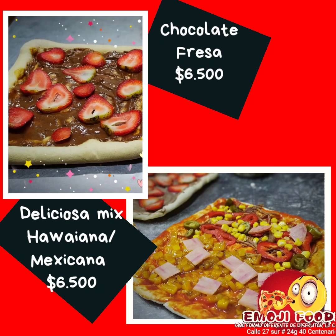 Menu at Emoji Foods pizzeria, Bogotá