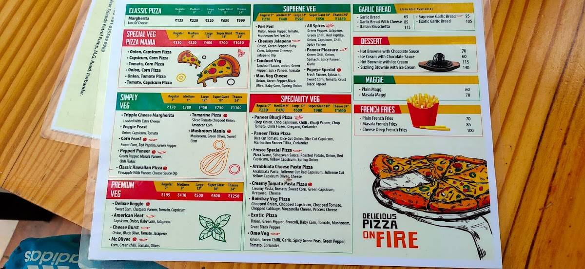 Menu at Pizza Peel, Porbandar, 1st Floor