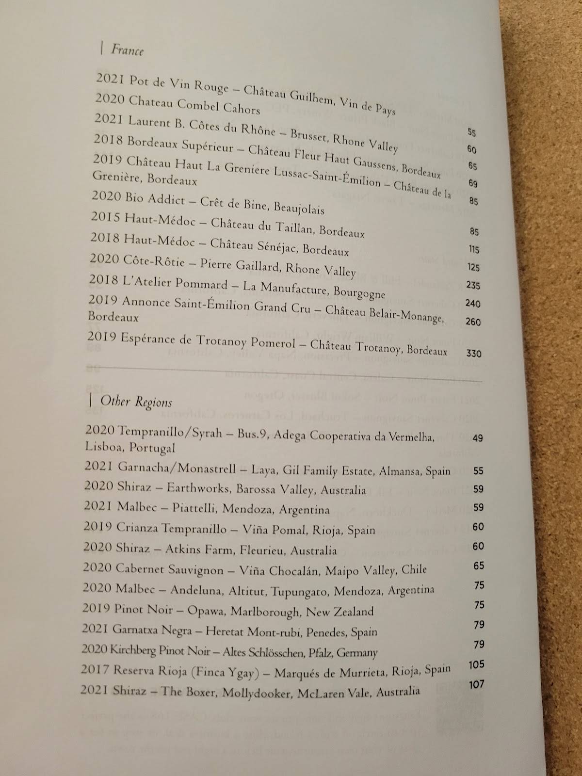 Menu at HEIST Restaurant + Wine Club, Kingston