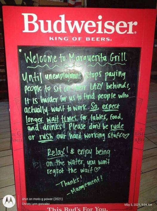 Menu at Marguerita Grill pub & bar, Homosassa, W Halls River Rd