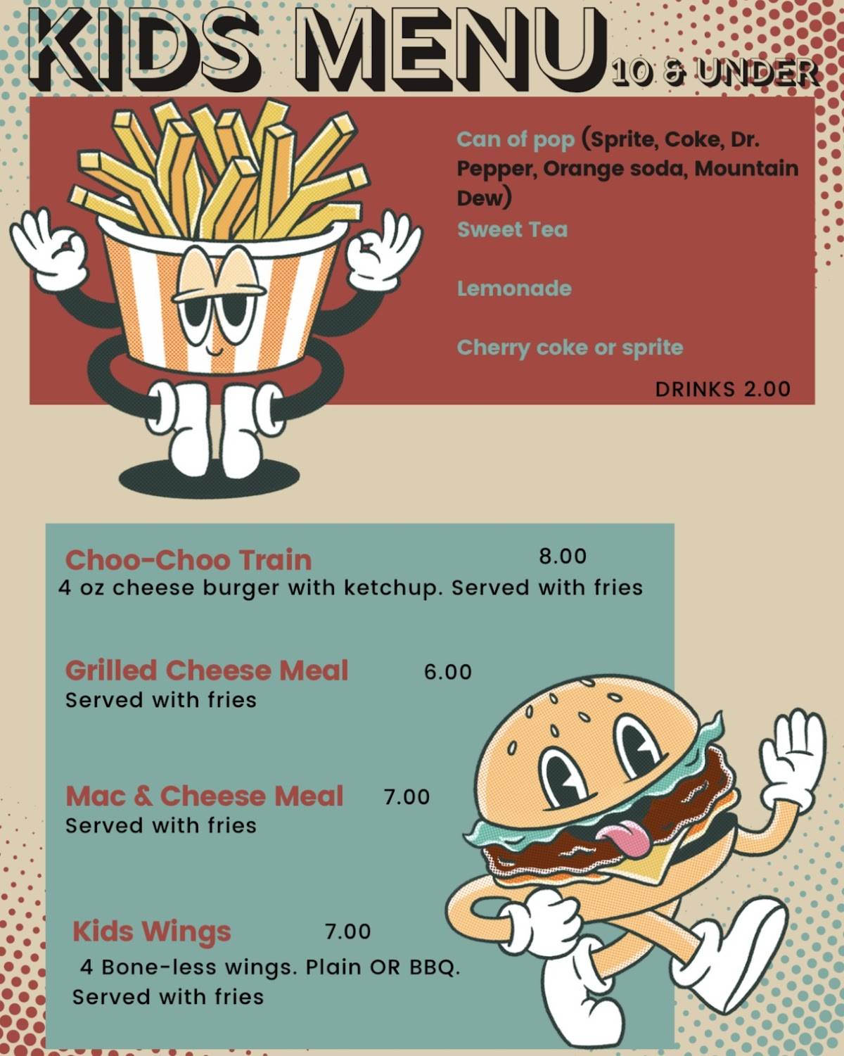 Menu at Whistle Stop Bar and Grill, Buckhannon