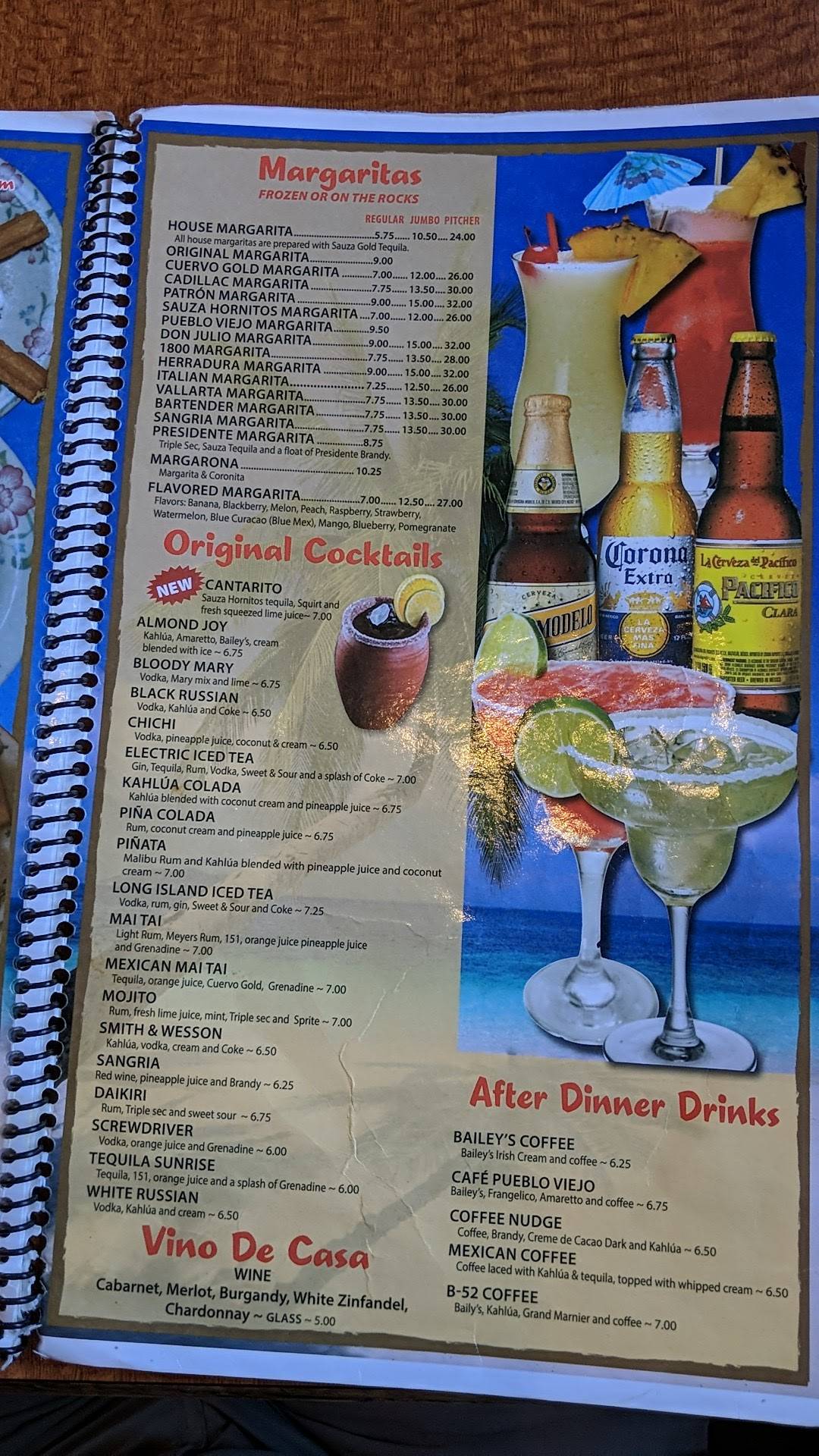 Menu at Pueblo Viejo Mexican Restaurant Stetson Hills, Colorado Springs