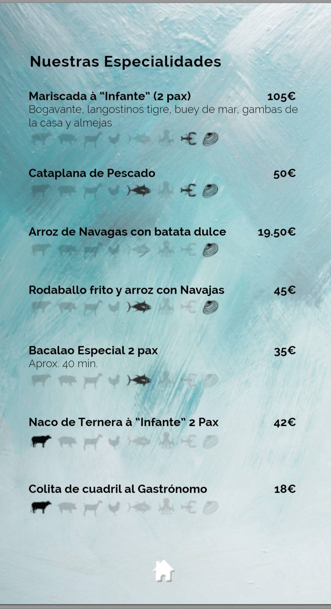 Carta De Restaurante Infante Panor Mico Altura