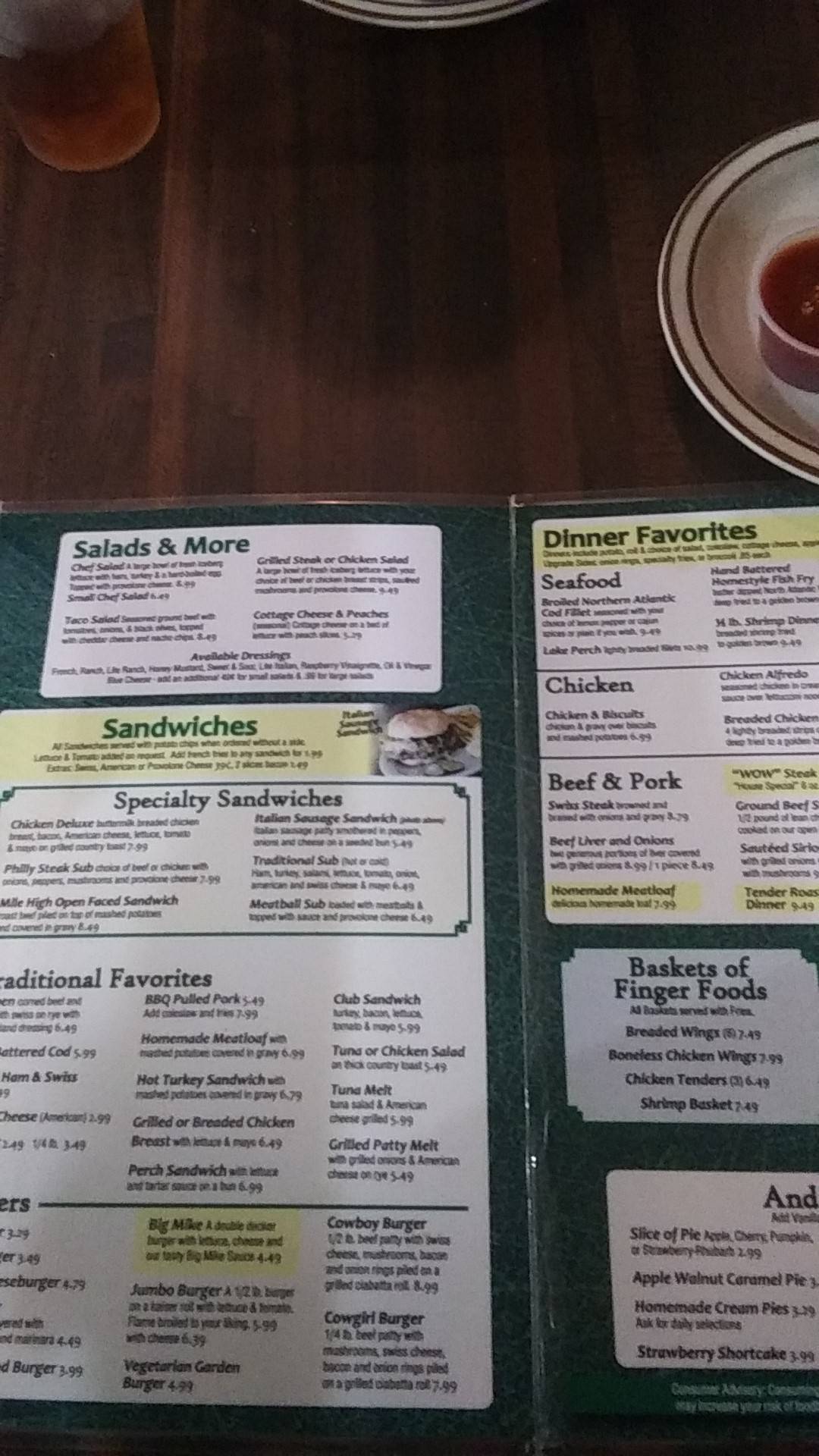 Menu at Kardohely's Family Restaurant, Ashtabula