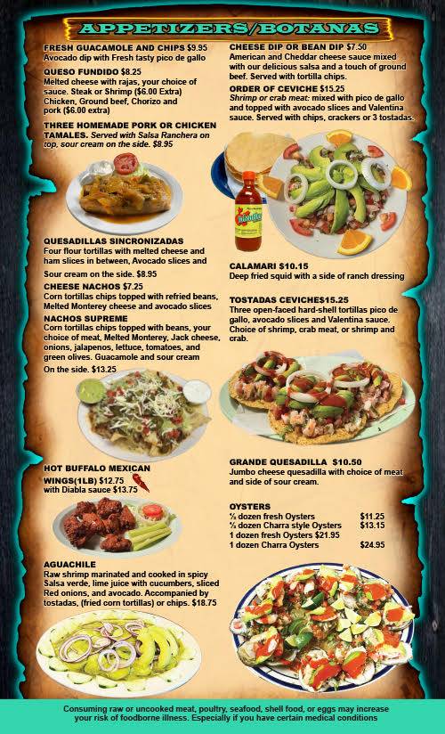 Menu at Plaza Garibaldi restaurant, Waukesha, Silvernail Rd