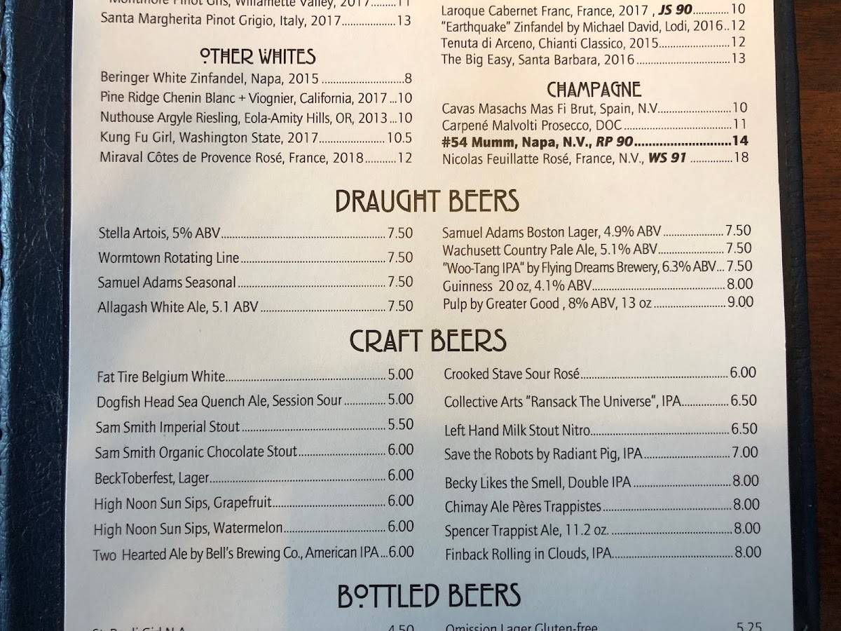 Menu at The Sole Proprietor restaurant, Worcester
