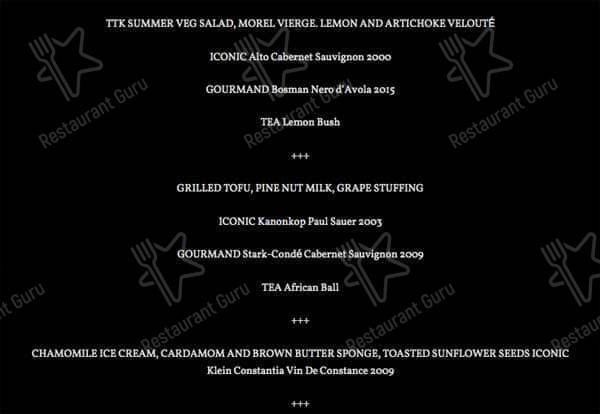 TTK Fledgelings menu