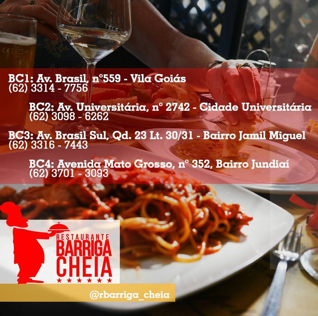Menu em Restaurante Barriga Cheia 3, Anápolis, Avenida Brasil Sul