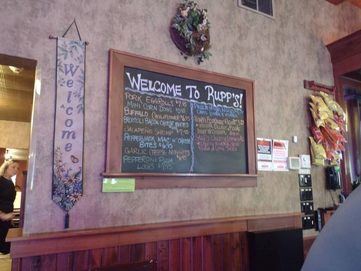 Menu at Rupp's Supperclub (Rupp’s on Washington), Cleveland