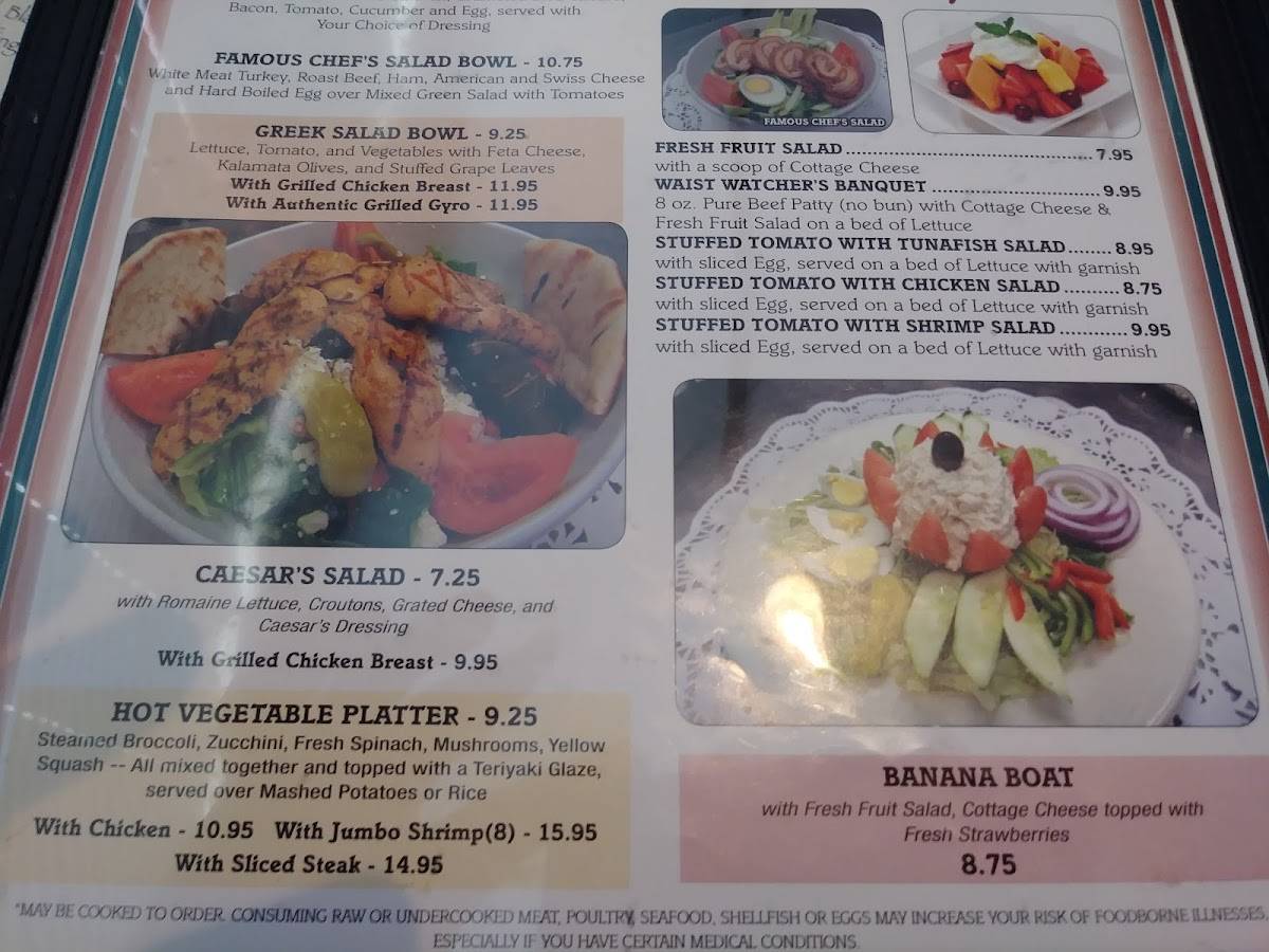 Menu at Sandy Springs Diner restaurant, Sandy Springs, Roswell Rd