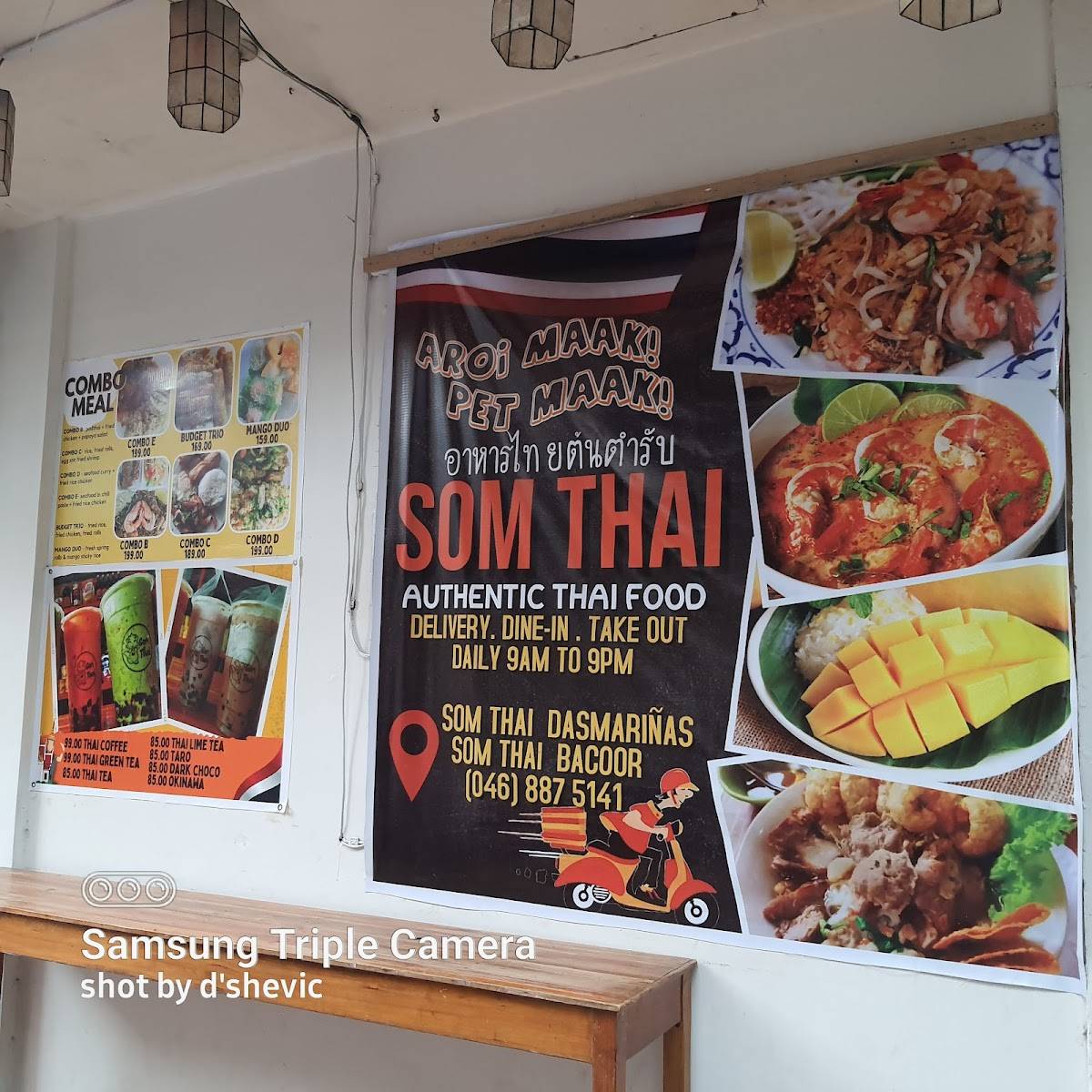 Menu at Som Thai Dasma restaurant, Dasmariñas