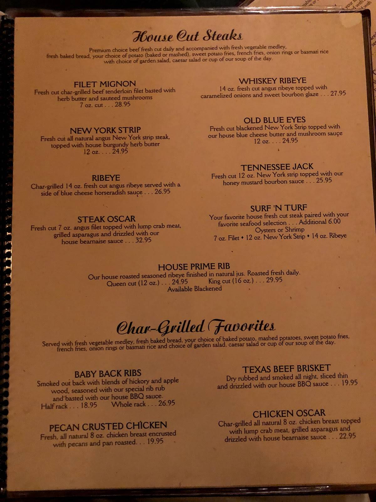Menu at Food & Friends steakhouse, Lewisburg, 878 Washington St
