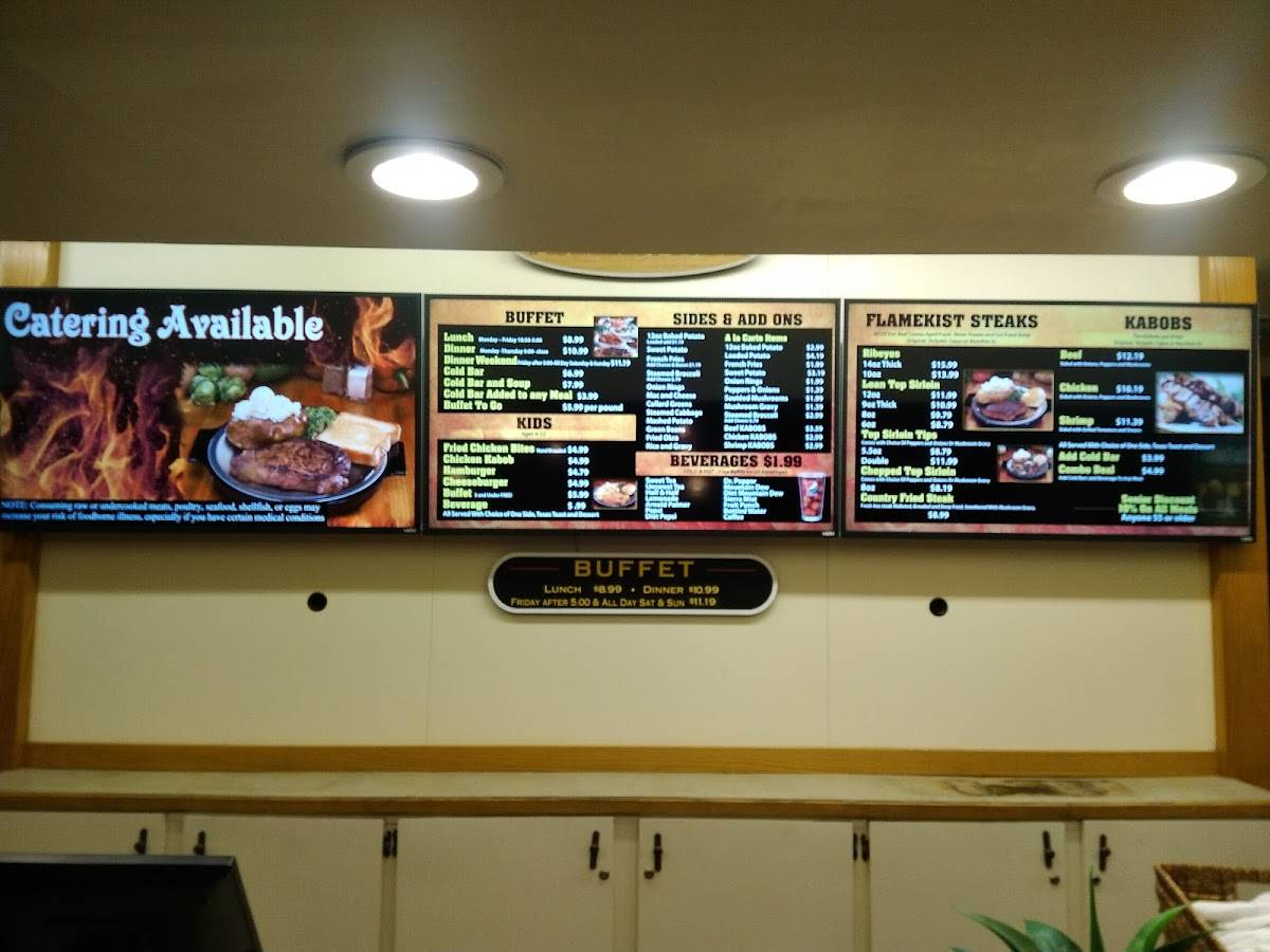 Menu at Western Sizzlin Steakhouse & Buffet, Florence, David H McLeod Blvd