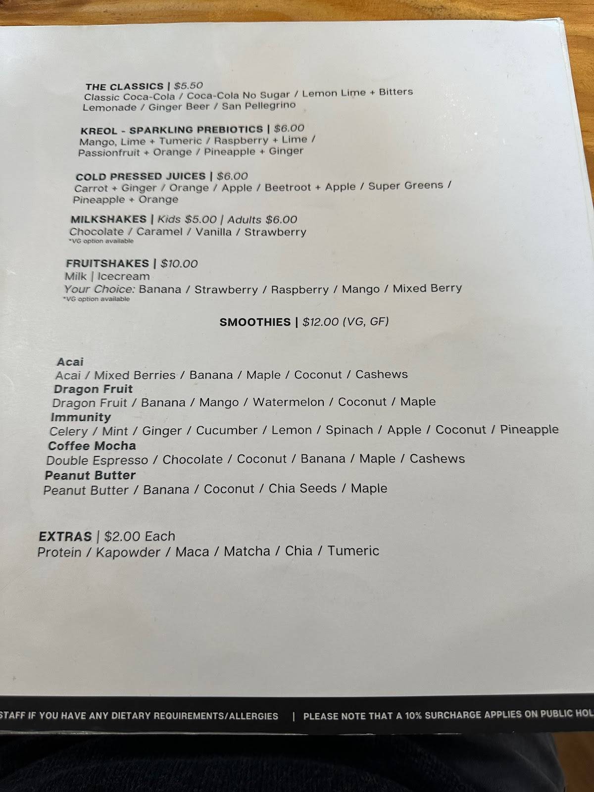 Menu at Store Sixty One Traralgon Cafe, Traralgon