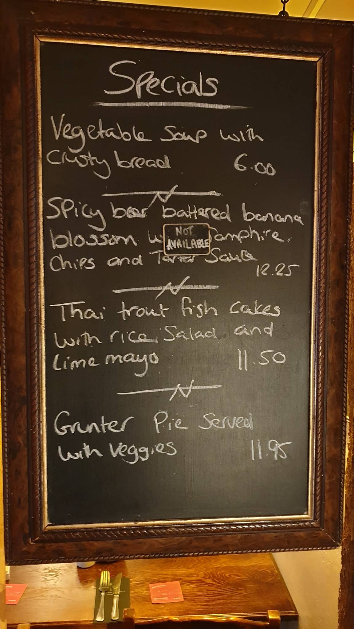 Menu at The Bat & Ball Freehouse pub & bar, Farnham