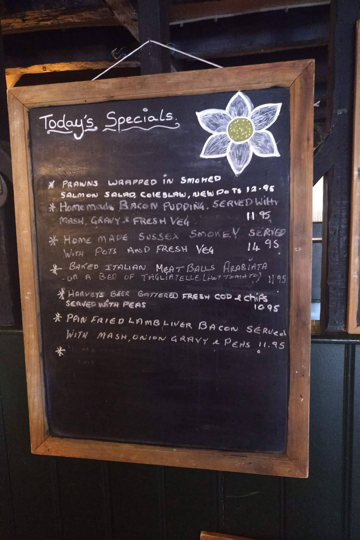 Menu at The Halfway House pub & bar, Uckfield