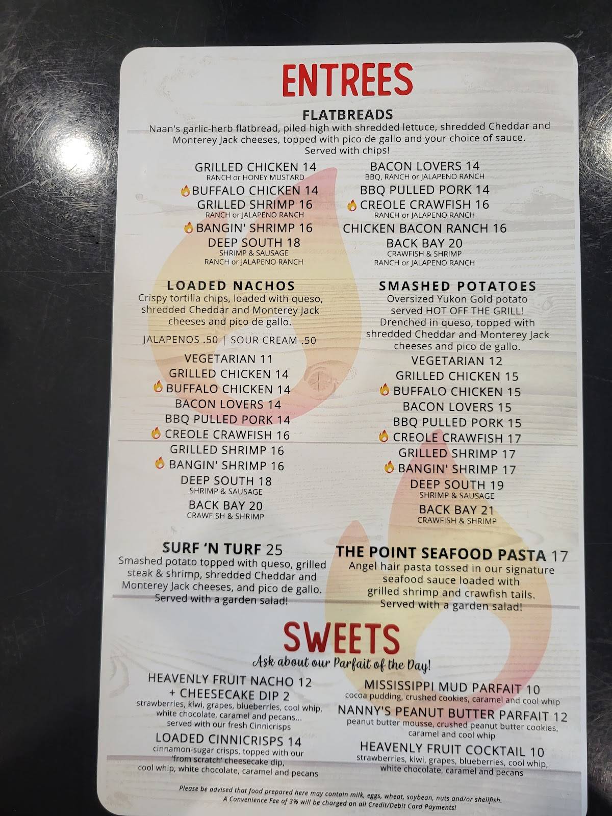Menu at The Scratch Kitchen & Bar, Ocean Springs