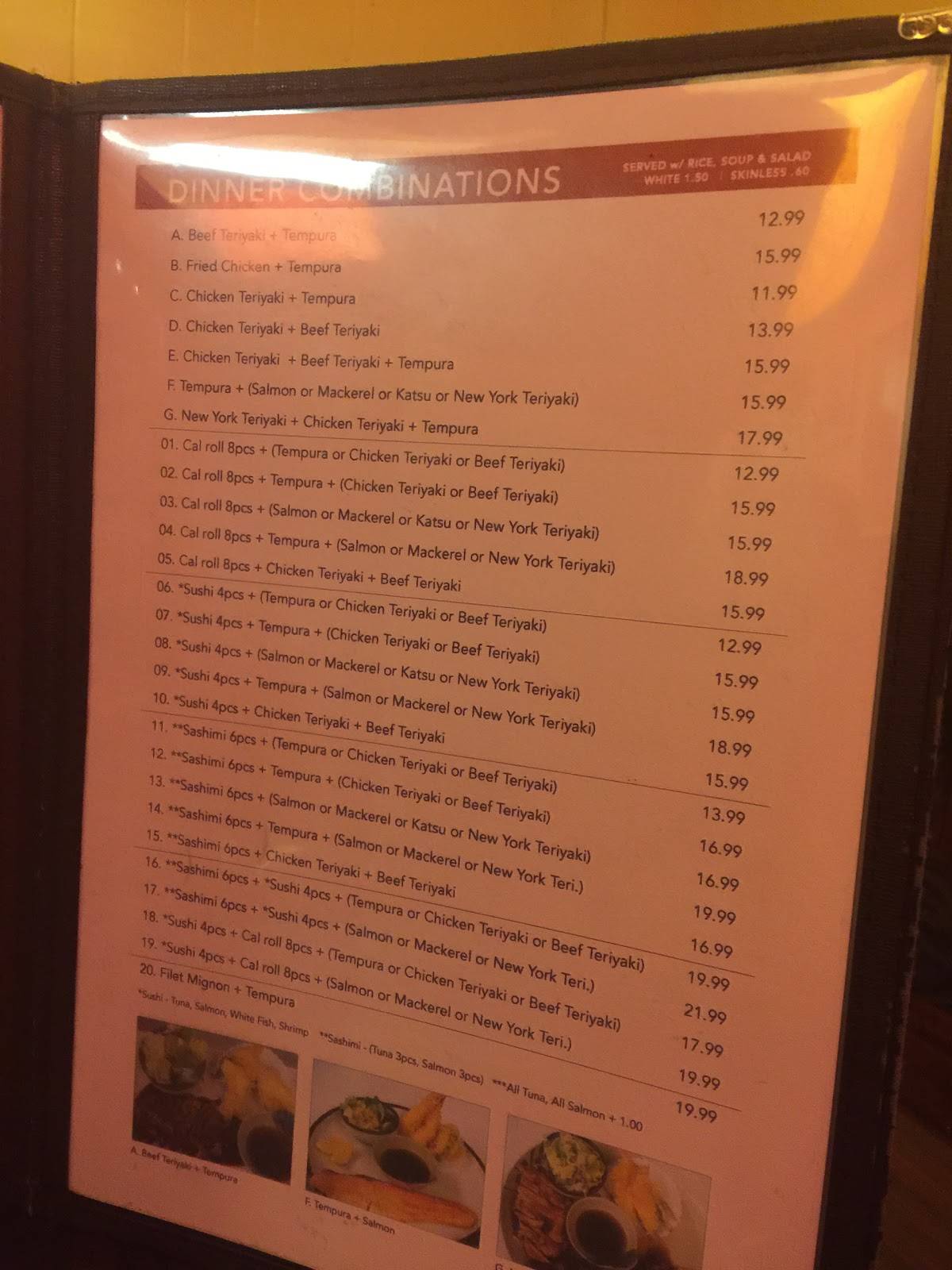 Menu at Tokyo Lobby Restaurant, Hacienda Heights