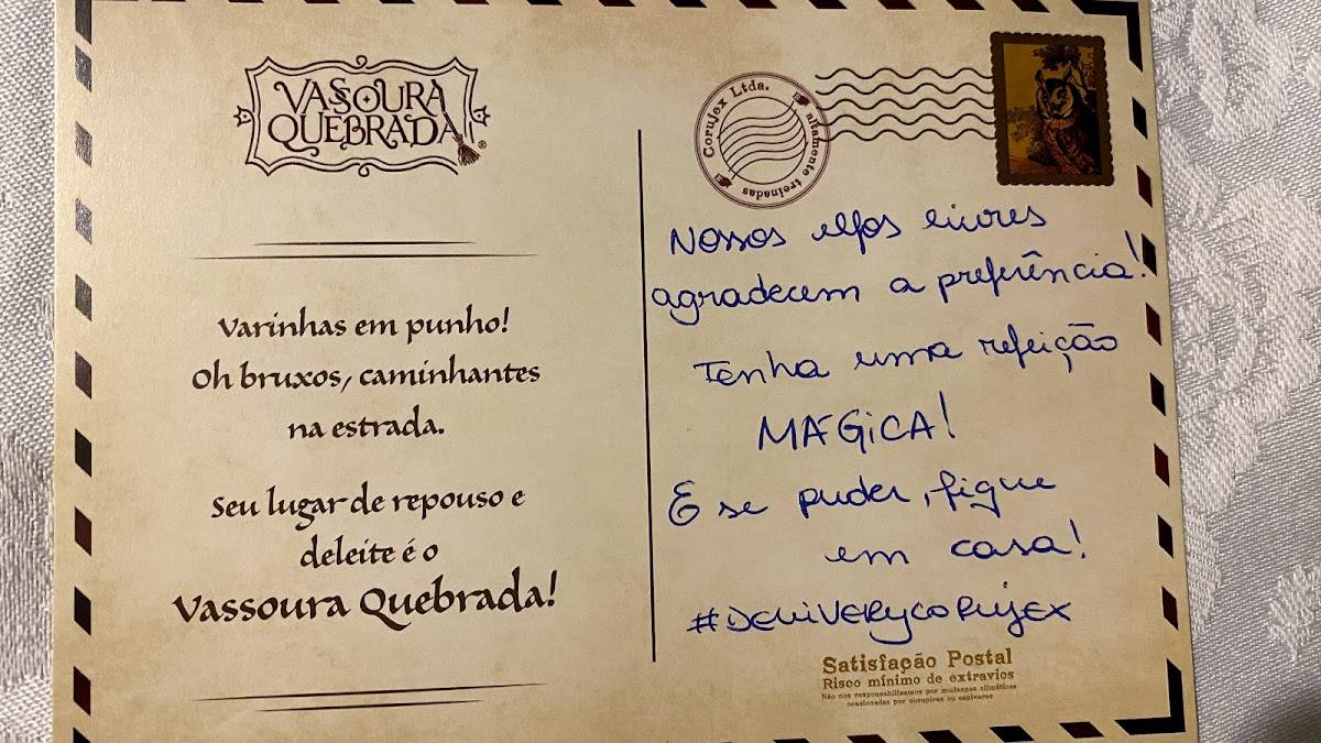 Menu em Vassoura Quebrada Perdizes restaurante São Paulo