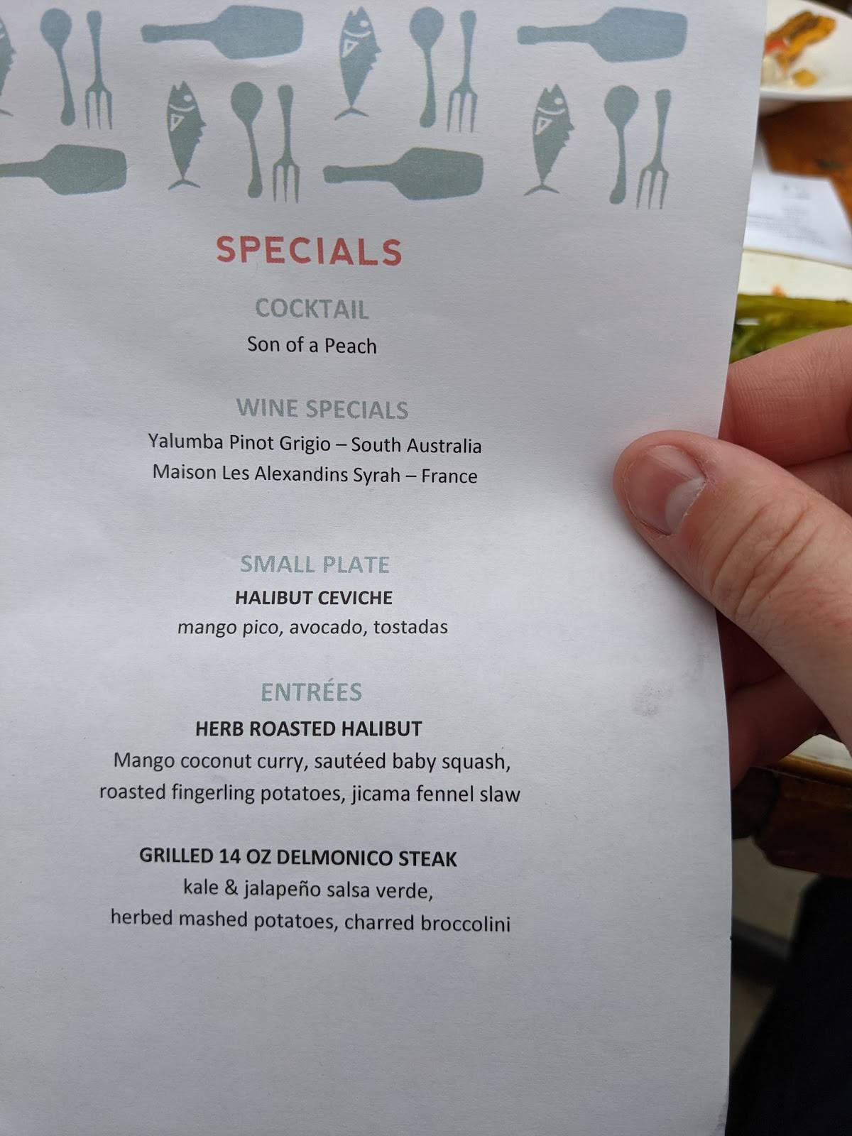 Menu at Rumfish y Vino pub & bar, Ventura