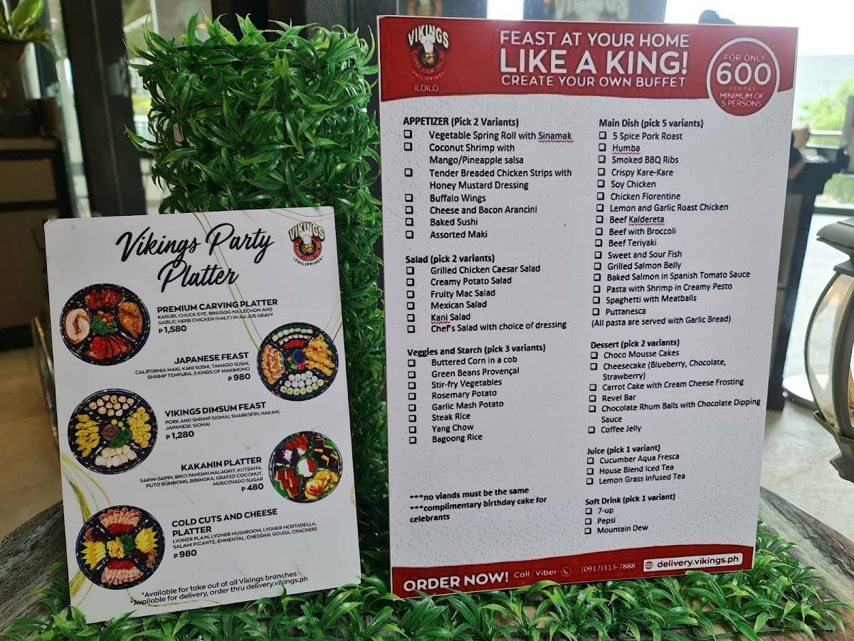 Menu at Vikings Luxury Buffet - SM City Iloilo Southpoint restaurant ...