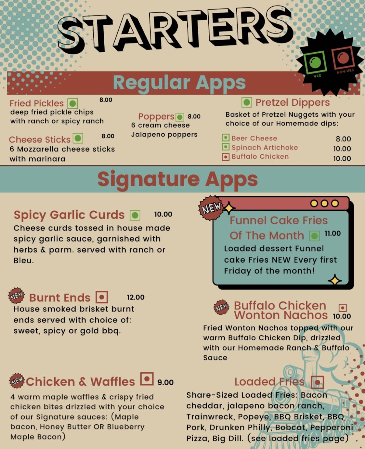 Menu at Whistle Stop Bar and Grill, Buckhannon