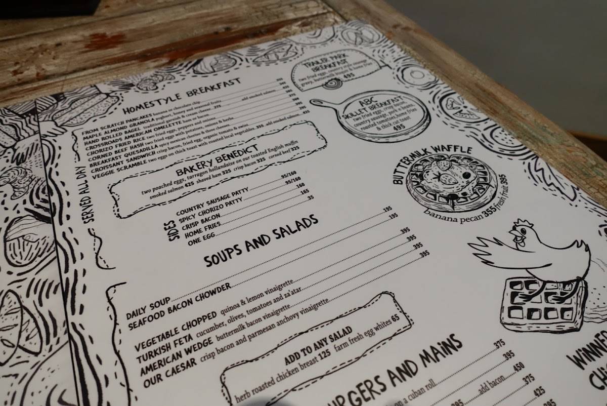 Menu at Abaca Baking Company restaurant, Cebu City, Crossroads